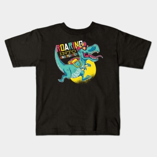 Roaring into Kindergarten // Fun T-Rex Back to School Kids T-Shirt